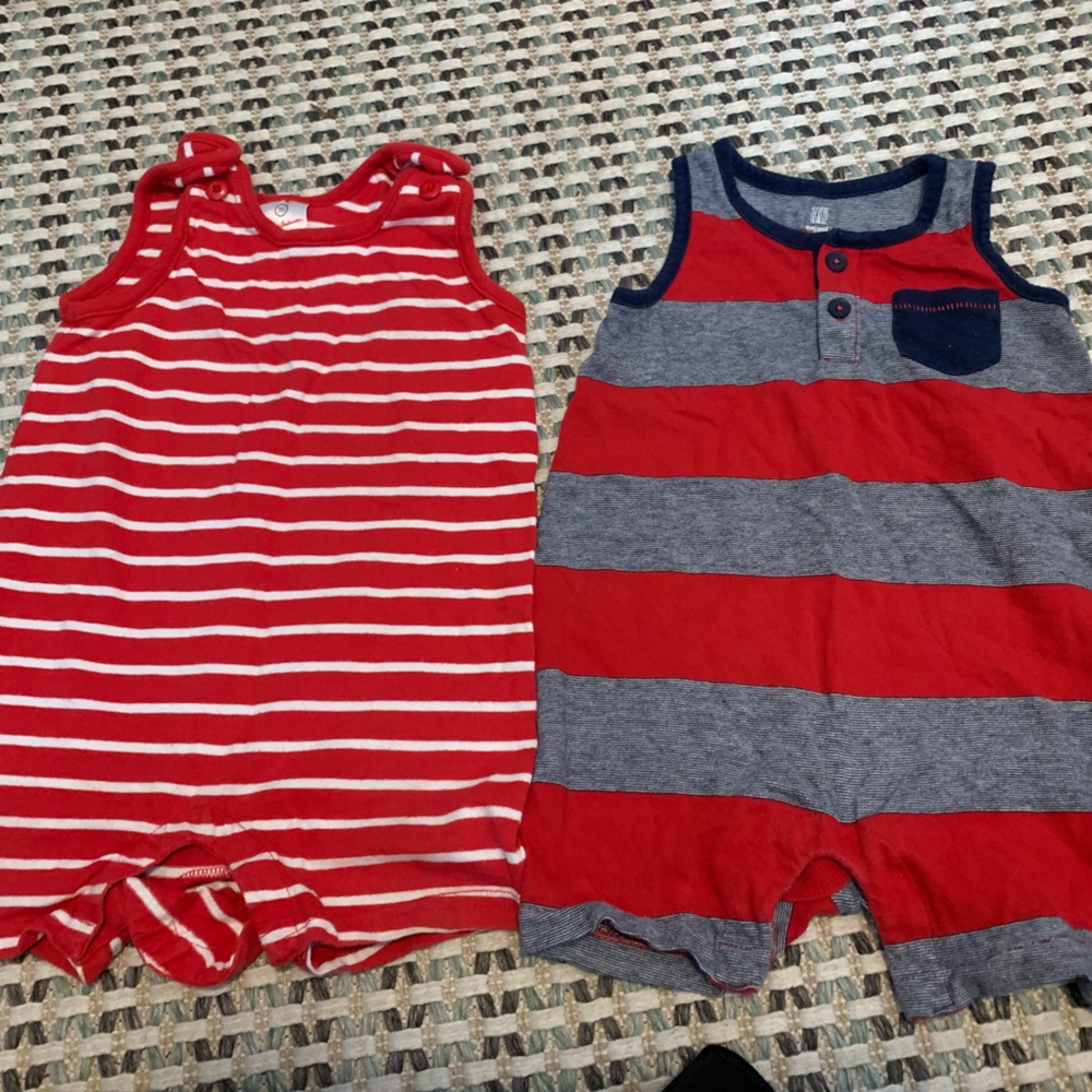 Two 12 month bodysuits Hanna Andersson and GAP